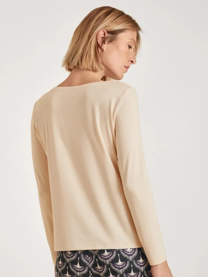 CALIDA Show All Shirt Long Sleeve Light Macadamia 8211 Women