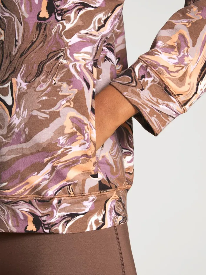 CALIDA Sweatshirts and Jackets Sweatjacket Cradle To Cradle Certified Truffle Brown Print 8211 Women