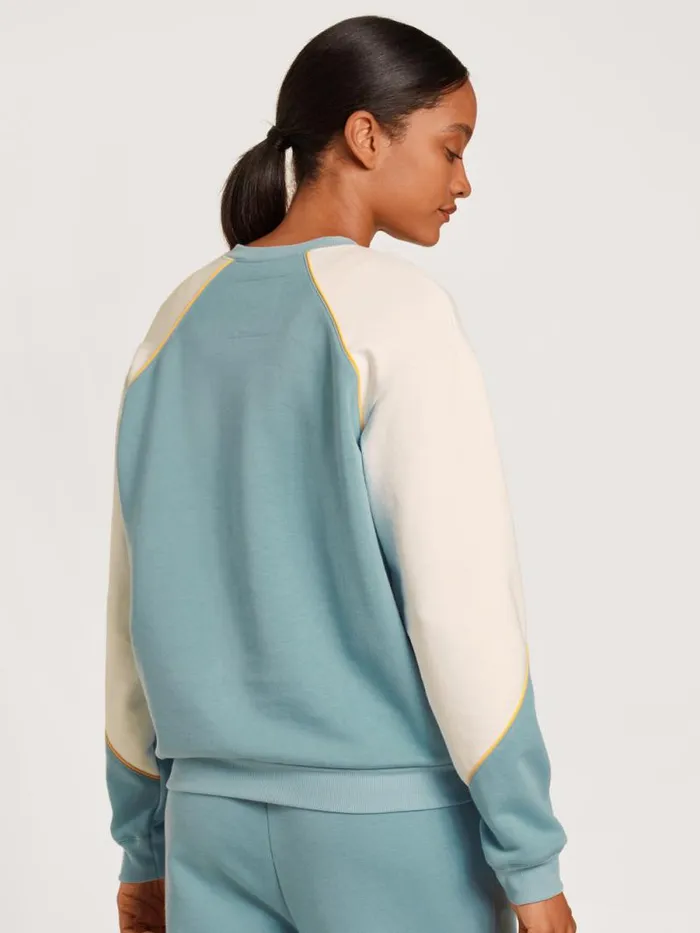 CALIDA Sweatshirts and Jackets Sweatshirt Cradle To Cradle Certified Blue Satin 8211 Women