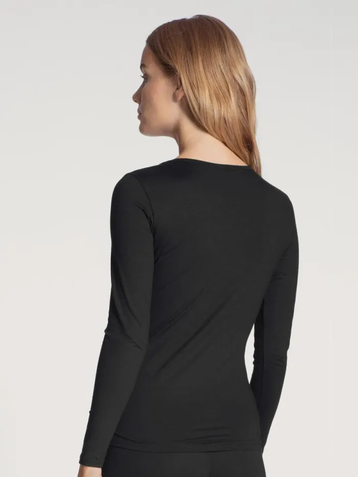 CALIDA Tops Shirt Long Sleeve Schwarz 8211 Women