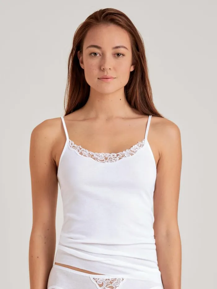 CALIDA Tops Spaghetti Top Weiss 8211 Women