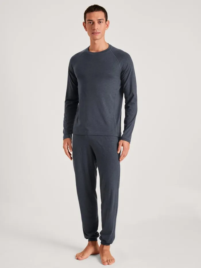 CALIDA Warming Nightwear Shirt Longsleeve Anthrazit 8211 Men