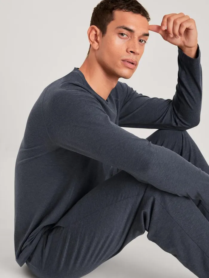 CALIDA Warming Nightwear Shirt Longsleeve Anthrazit 8211 Men