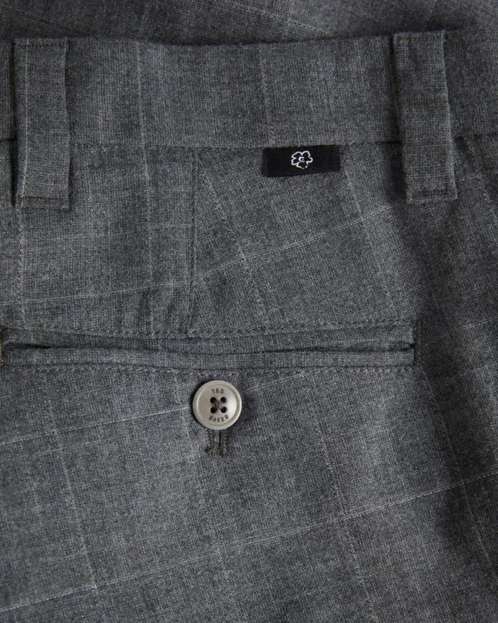 Camburn Fit Check Trousers Charcoal Men Ted Baker Pants
