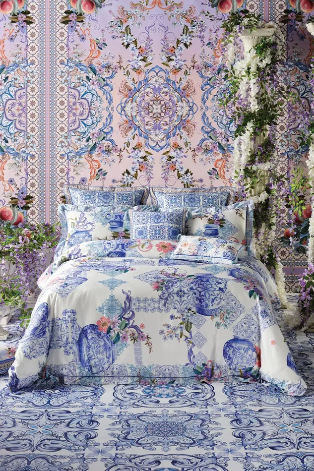 Camilla Bed Linen Quilt Cover Set us Paint Me Positano 8211 Accessories