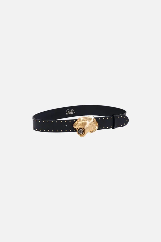 Camilla Belts Leopard Head Buckle Belt Solid Black 8211 Accessories Camilla Belts Leopard Head Buckle Belt Solid Black 8211 Accessories