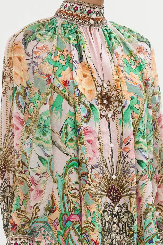 Camilla Blouses and Shirts Raglan Button Up Shirt Lost City 8211 Womens