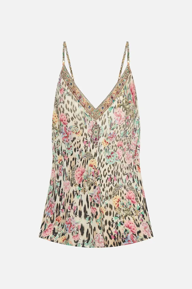 Camilla Cami Tops Vneck Bias Cami Queen Atlantis 8211 Womens