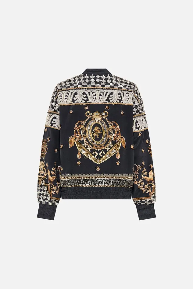 Camilla Jackets Embellished Relaxed Bomber Jacket With Side Pockets Duomo Dynasty 8211 Womens Camilla Jackets Embellished Relaxed Bomber Jacket With Side Pockets Duomo Dynasty 8211 Womens