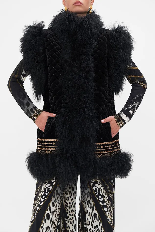 Camilla Jackets Oversized Faux Fur Gilet Untamed Royalty 8211 Womens Camilla Jackets Oversized Faux Fur Gilet Untamed Royalty 8211 Womens