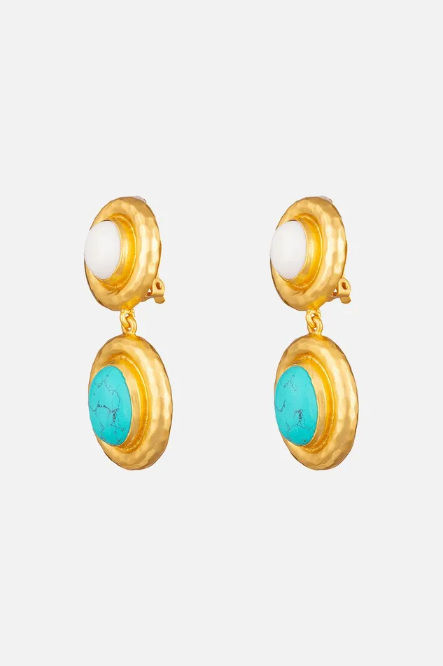 Camilla Jewellery Carla Turquoise And White Stone Earrings Multi 8211 Accessories Camilla Jewellery Carla Turquoise And White Stone Earrings Multi 8211 Accessories