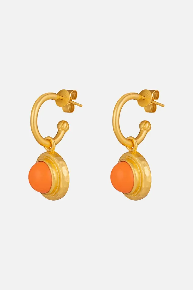 Camilla Jewellery Kameo Orange Coral Stone Earrings Multi 8211 Accessories Camilla Jewellery Kameo Orange Coral Stone Earrings Multi 8211 Accessories