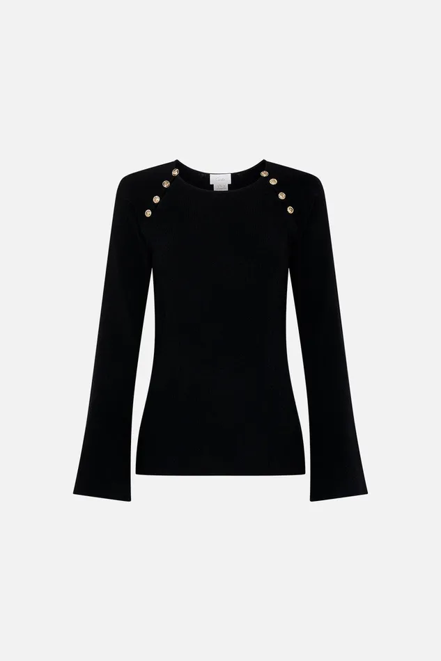 Camilla Knitwear Button Detail Long Sleeve Top Look Up Tesoro 8211 Womens Camilla Knitwear Button Detail Long Sleeve Top Look Up Tesoro 8211 Womens