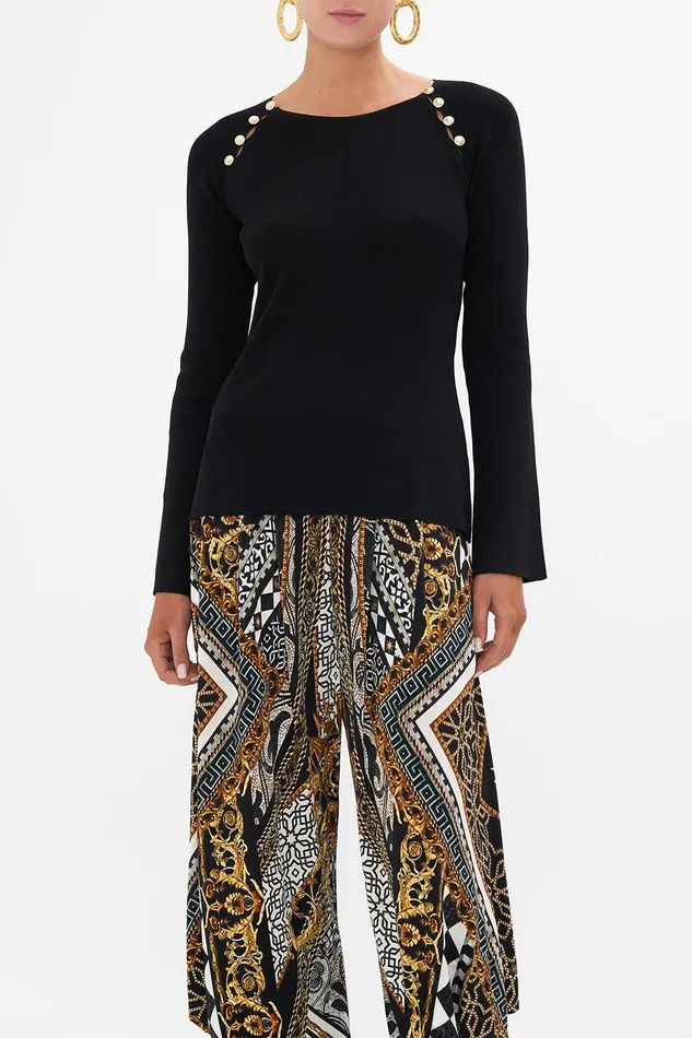 Camilla Knitwear Button Detail Long Sleeve Top Look Up Tesoro 8211 Womens Camilla Knitwear Button Detail Long Sleeve Top Look Up Tesoro 8211 Womens