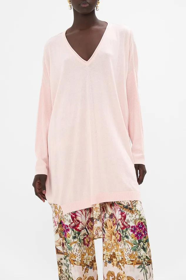 Camilla Knitwear V Neck Jumper With Print Back Bambino Bliss 8211 Womens Camilla Knitwear V Neck Jumper With Print Back Bambino Bliss 8211 Womens