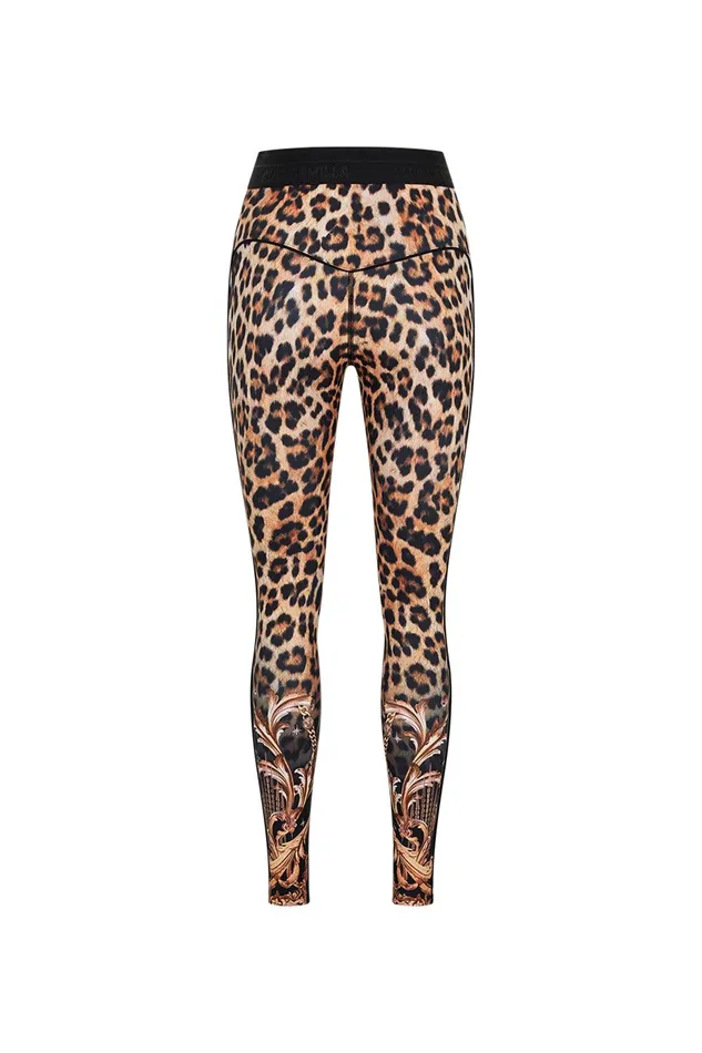 Camilla Leggings Jacquard Elastic Waist Legging With Piping Running In The Wild 8211 WomensAccessories Camilla Leggings Jacquard Elastic Waist Legging With Piping Running In The Wild 8211 WomensAccessories