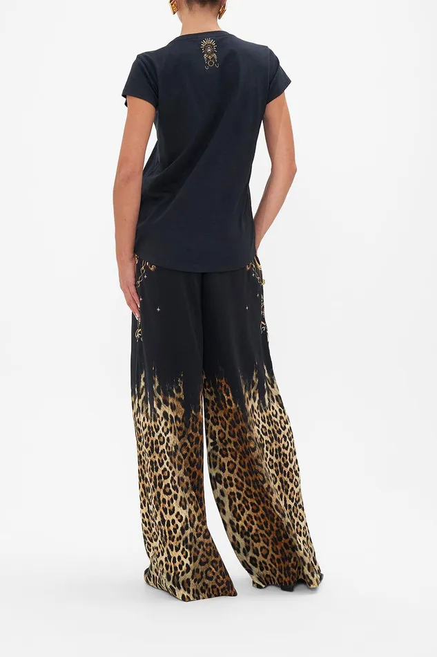 Camilla Loungewear Organic Cotton Curved Hem Fitted Tee Black Lions Mane 8211 Womens Camilla Loungewear Organic Cotton Curved Hem Fitted Tee Black Lions Mane 8211 Womens