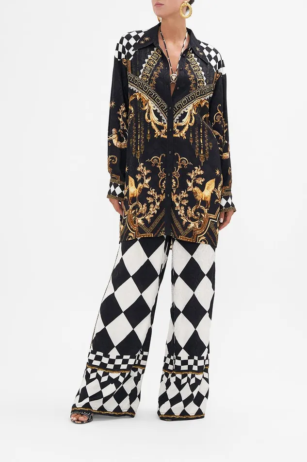 Camilla Matching Sets Long Line Shirt With Yoke And Button Detail Duomo Dynasty 8211 Womens Camilla Matching Sets Long Line Shirt With Yoke And Button Detail Duomo Dynasty 8211 Womens
