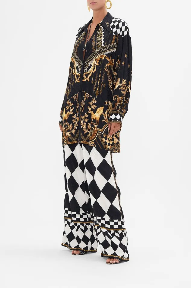 Camilla Matching Sets Long Line Shirt With Yoke And Button Detail Duomo Dynasty 8211 Womens Camilla Matching Sets Long Line Shirt With Yoke And Button Detail Duomo Dynasty 8211 Womens