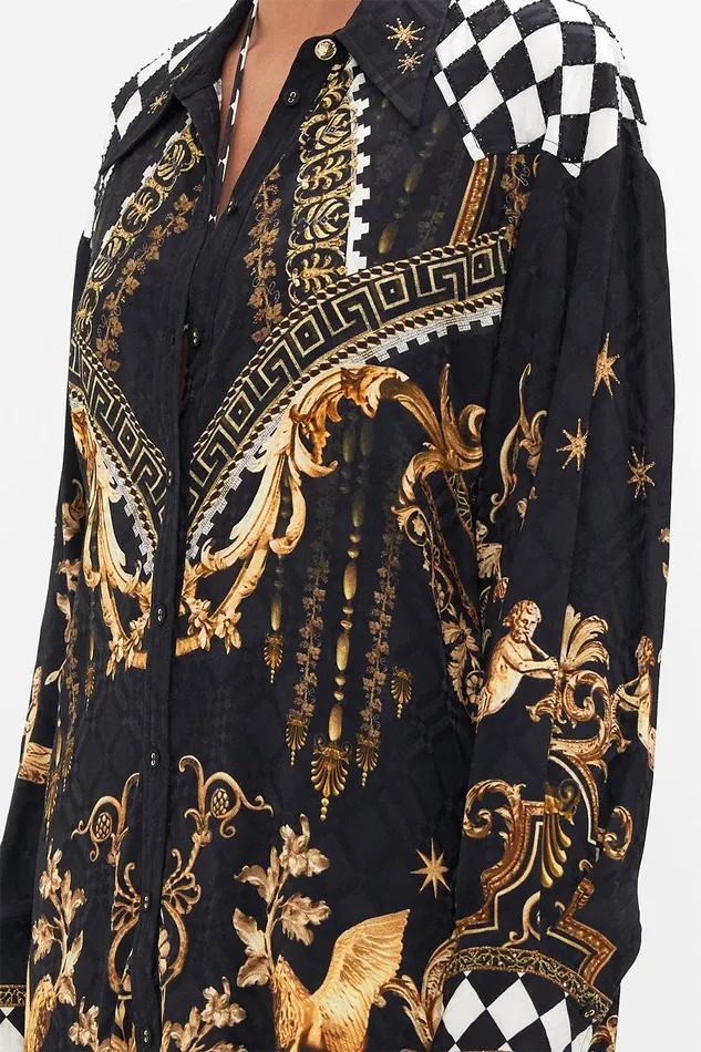 Camilla Matching Sets Long Line Shirt With Yoke And Button Detail Duomo Dynasty 8211 Womens Camilla Matching Sets Long Line Shirt With Yoke And Button Detail Duomo Dynasty 8211 Womens