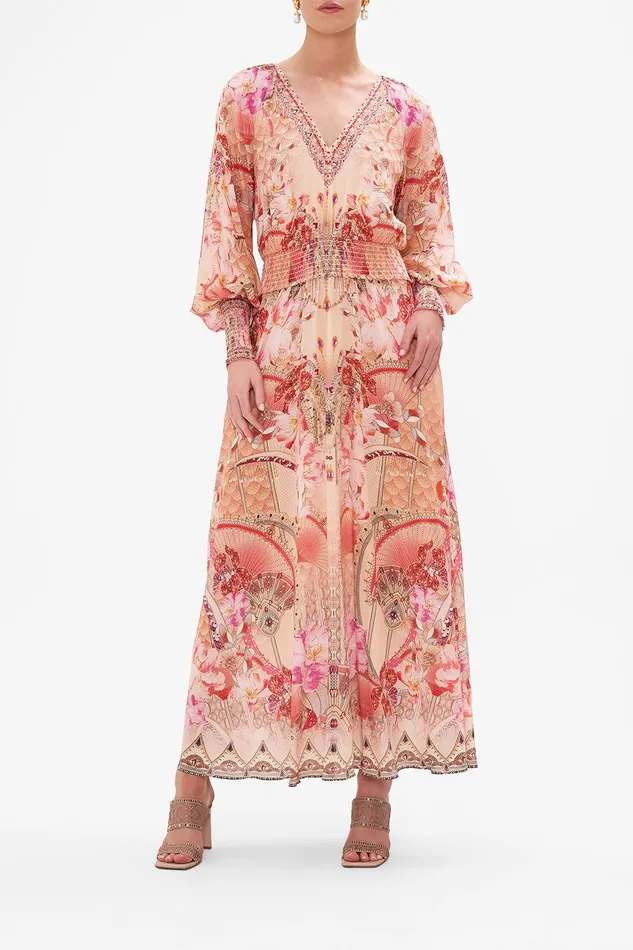 Camilla Maxi Dresses Dress With Shirred Waist And Cuff Adore Me 8211 Womens Camilla Maxi Dresses Dress With Shirred Waist And Cuff Adore Me 8211 Womens