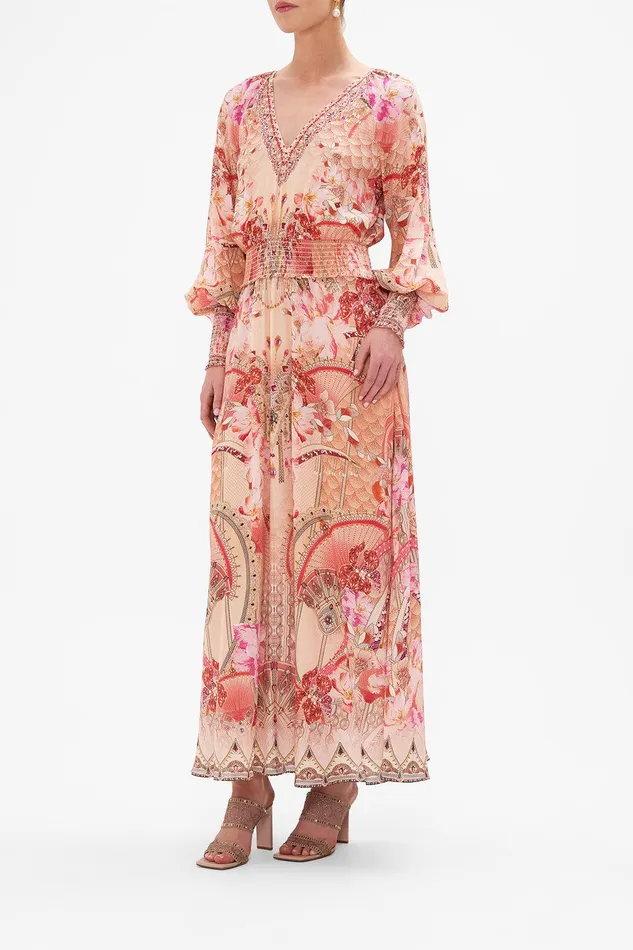Camilla Maxi Dresses Dress With Shirred Waist And Cuff Adore Me 8211 Womens Camilla Maxi Dresses Dress With Shirred Waist And Cuff Adore Me 8211 Womens