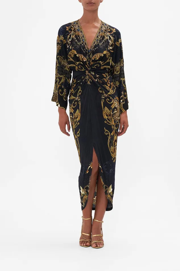 Camilla Midi Dresses Long Split Front Twist Dress Moonlight Melodies 8211 Womens Camilla Midi Dresses Long Split Front Twist Dress Moonlight Melodies 8211 Womens