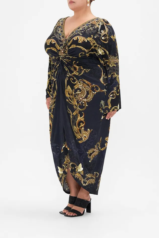 Camilla Midi Dresses Long Split Front Twist Dress Moonlight Melodies 8211 Womens Camilla Midi Dresses Long Split Front Twist Dress Moonlight Melodies 8211 Womens