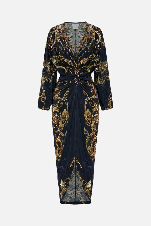 Camilla Midi Dresses Long Split Front Twist Dress Moonlight Melodies 8211 Womens Camilla Midi Dresses Long Split Front Twist Dress Moonlight Melodies 8211 Womens