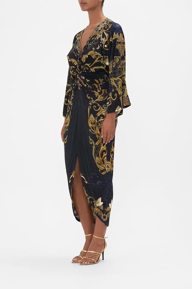 Camilla Midi Dresses Long Split Front Twist Dress Moonlight Melodies 8211 Womens Camilla Midi Dresses Long Split Front Twist Dress Moonlight Melodies 8211 Womens