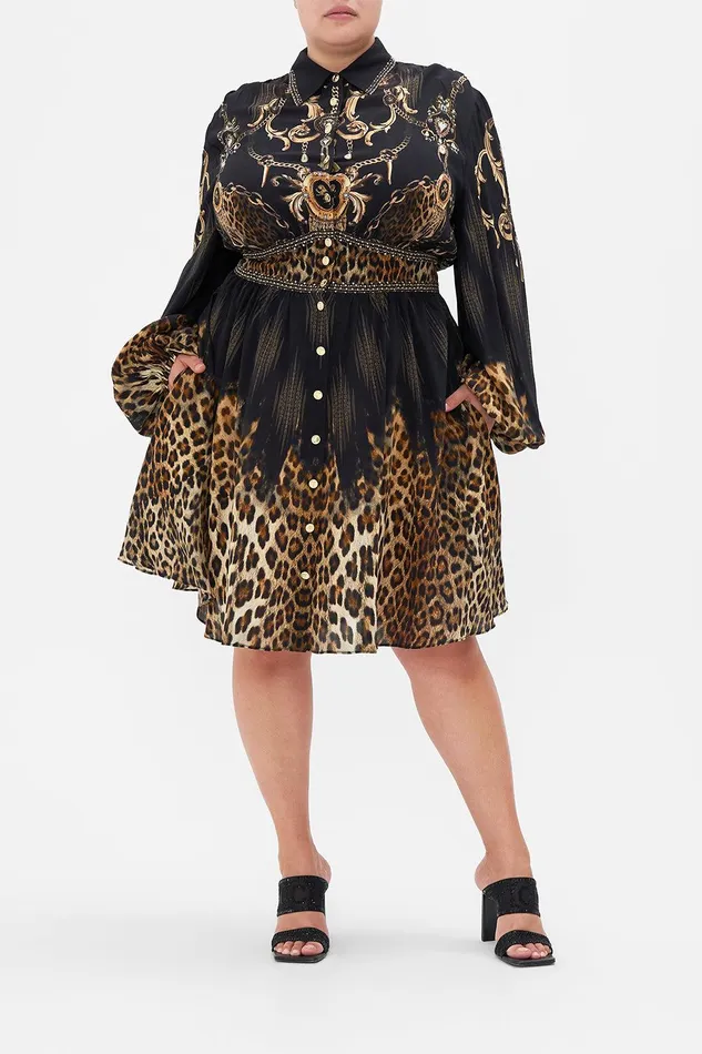 Camilla Mini Dresses Collared Shaped Waistband Dress Jungle Dreaming 8211 Womens Camilla Mini Dresses Collared Shaped Waistband Dress Jungle Dreaming 8211 Womens