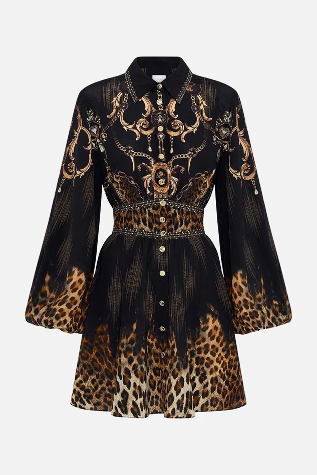 Camilla Mini Dresses Collared Shaped Waistband Dress Jungle Dreaming 8211 Womens Camilla Mini Dresses Collared Shaped Waistband Dress Jungle Dreaming 8211 Womens