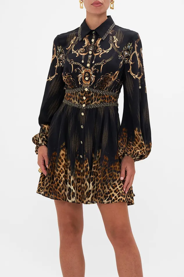Camilla Mini Dresses Collared Shaped Waistband Dress Jungle Dreaming 8211 Womens Camilla Mini Dresses Collared Shaped Waistband Dress Jungle Dreaming 8211 Womens