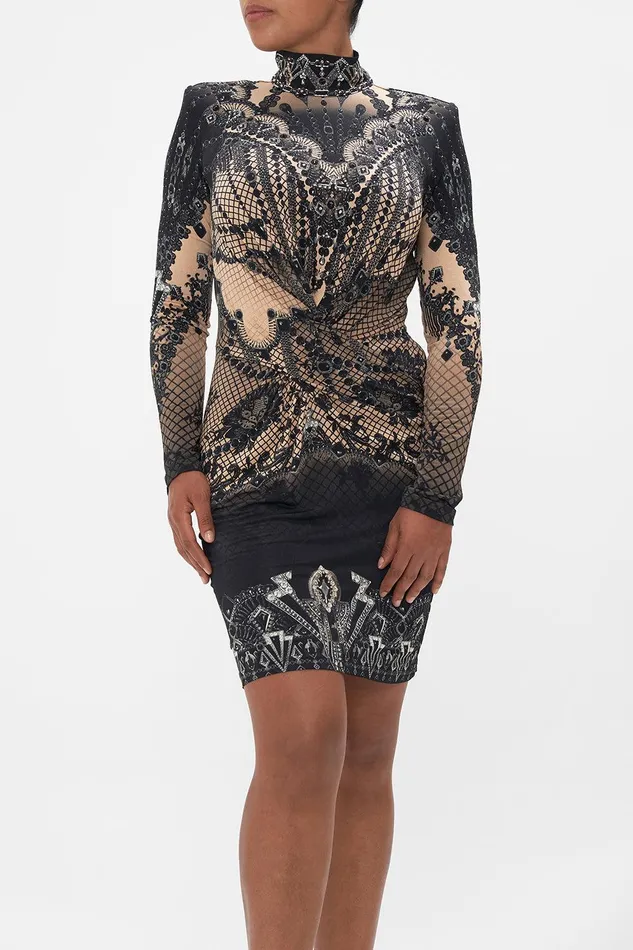 Camilla Mini Dresses Cross Front Mini Dress Curtain Call Chaos 8211 Womens Camilla Mini Dresses Cross Front Mini Dress Curtain Call Chaos 8211 Womens