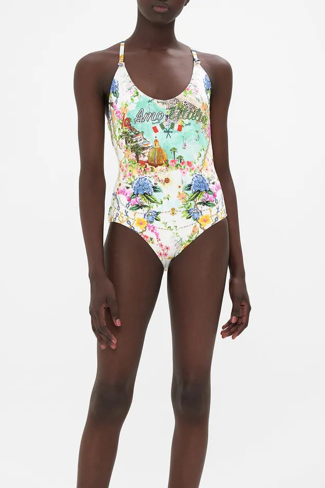 Camilla One Pieces Scoop Neck One Piece With Buttons Amalfi Lullaby 8211 Womens Camilla One Pieces Scoop Neck One Piece With Buttons Amalfi Lullaby 8211 Womens