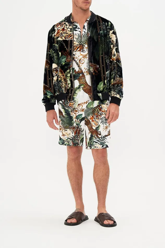 Camilla Outerwear Zip Through Reversible Bomber Jacket Tiger Trap 8211 Mens