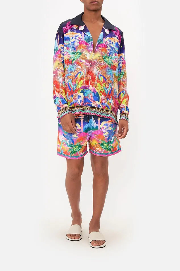 Camilla Sale Mens Long Sleeve Camp Collared Shirt Flight Of The Flamingo 8211 Mens Camilla Sale Mens Long Sleeve Camp Collared Shirt Flight Of The Flamingo 8211 Mens