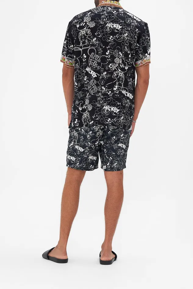 Camilla Shirts Short Sleeve Camp Collared Shirt Mickeys Kingdom 8211 Mens