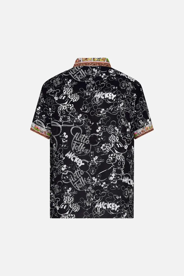 Camilla Shirts Short Sleeve Camp Collared Shirt Mickeys Kingdom 8211 Mens
