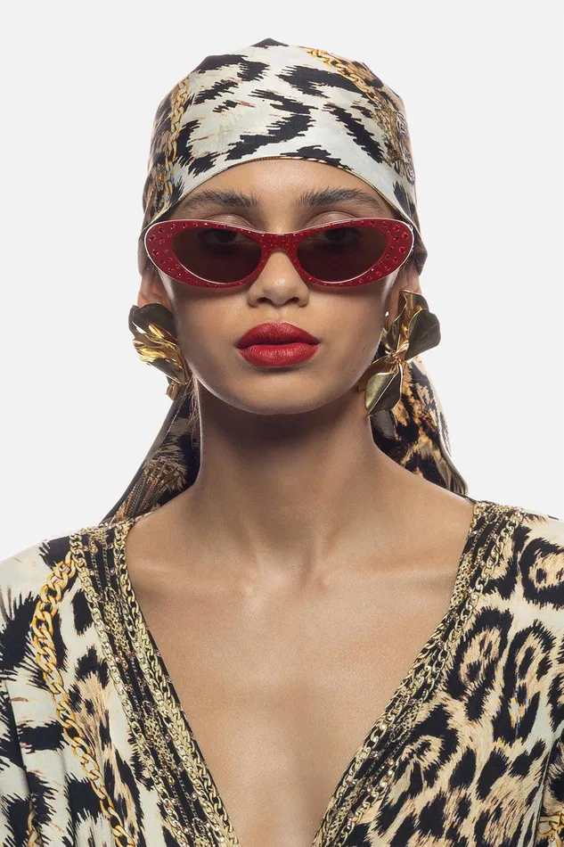 Camilla Sunglasses Champagne and Caviar Sunglasses Red Crystal 8211 Accessories