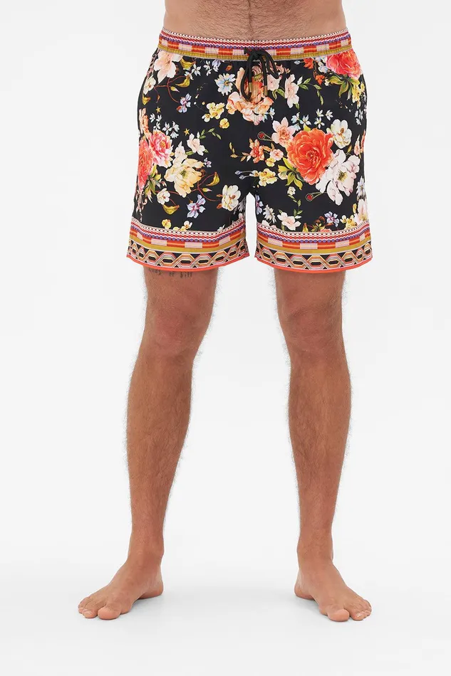 Camilla Swimwear Elastic Waist Boardshort Secret History 8211 Mens Camilla Swimwear Elastic Waist Boardshort Secret History 8211 Mens