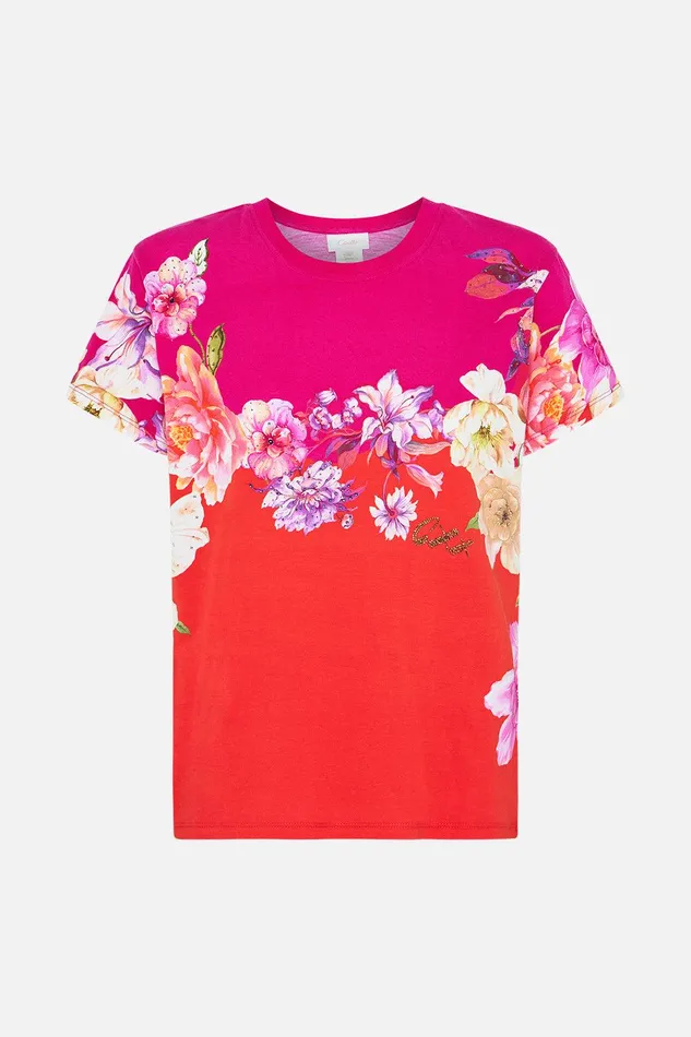 Camilla Tees Easy Tee 8211 All Over Print Kiss And Tell 8211 Womens Camilla Tees Easy Tee 8211 All Over Print Kiss And Tell 8211 Womens