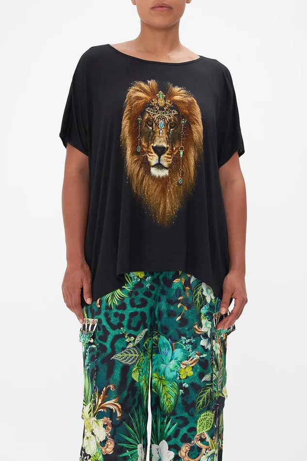 Camilla Tees Loose Fit Round Neck Tee 8211 Black Sing My Song 8211 Womens Camilla Tees Loose Fit Round Neck Tee 8211 Black Sing My Song 8211 Womens