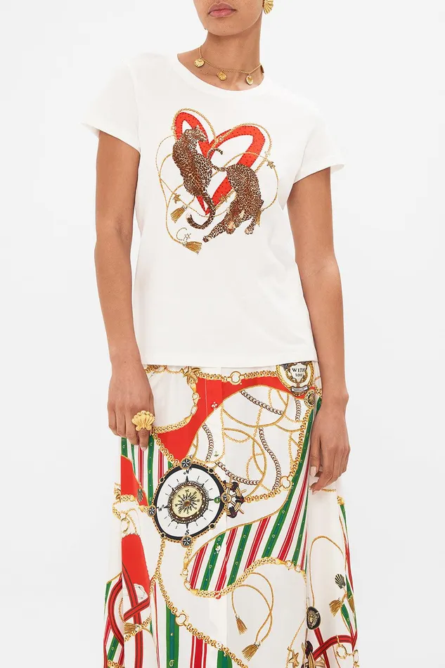 Camilla Tees Slim Fit Round Neck Tshirt 8211 White Saluti Summertime 8211 Womens Camilla Tees Slim Fit Round Neck Tshirt 8211 White Saluti Summertime 8211 Womens