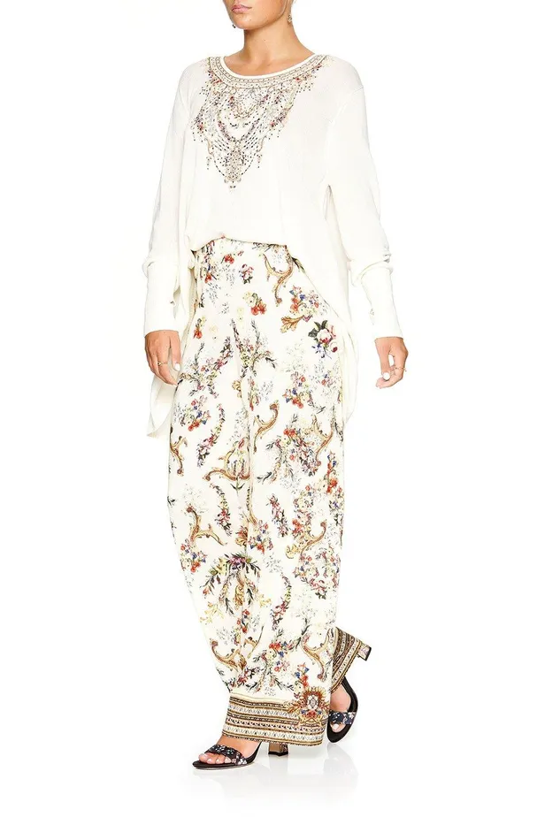 Camilla Wide Leg Pants Knitted Trouser Olympe Ode 8211 Womens