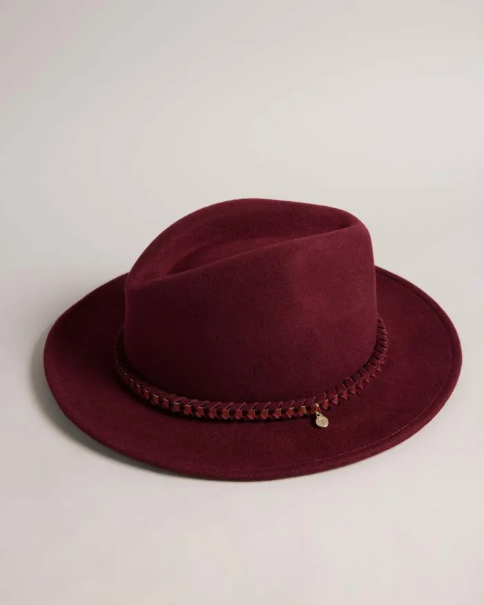 Chain Detail Fedora DpPurple Women Ted Baker Hats Chain Detail Fedora DpPurple Women Ted Baker Hats