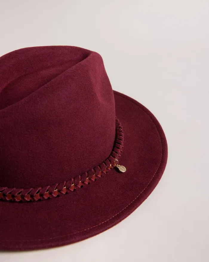 Chain Detail Fedora DpPurple Women Ted Baker Hats Chain Detail Fedora DpPurple Women Ted Baker Hats