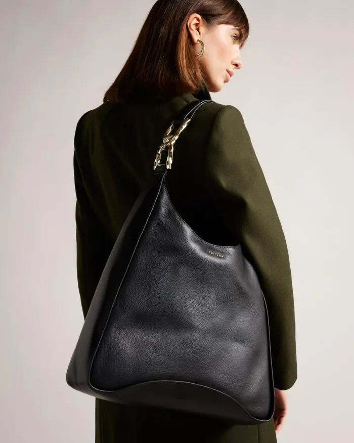 Chain Detail Hobo Bag Black Women Ted Baker Bags