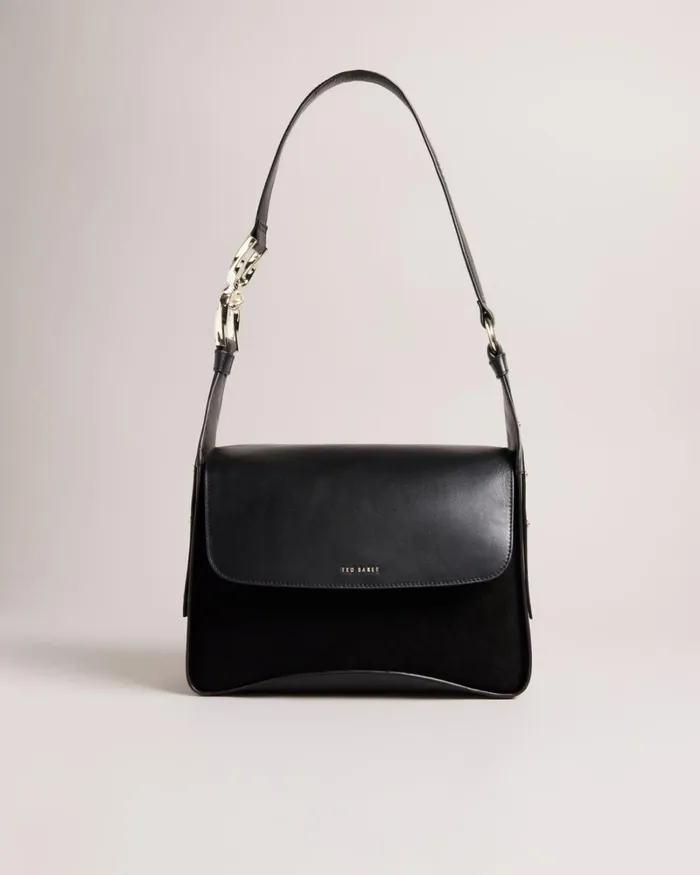 Chain Detail Shoulder Bag Black Women Ted Baker Shoulder Bags
