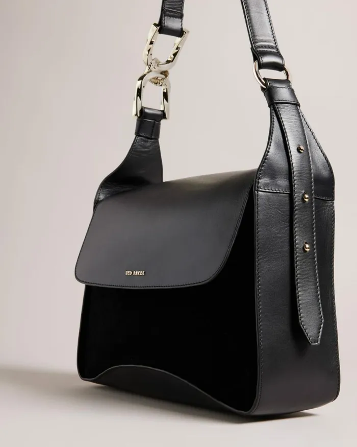 Chain Detail Shoulder Bag Black Women Ted Baker Shoulder Bags